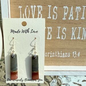 Handcrafted Dessert Jasper Sterling Silver Dangle Earrings